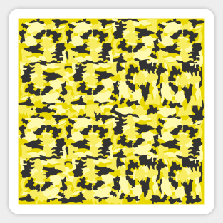 Army camouflage yellow pattern Sticker